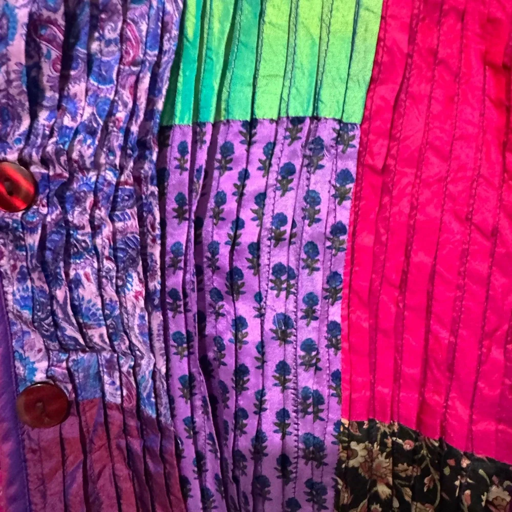 Vintage oversized Coldwater Creek Vibrant Patchwork jacket - Picture 6 of 6